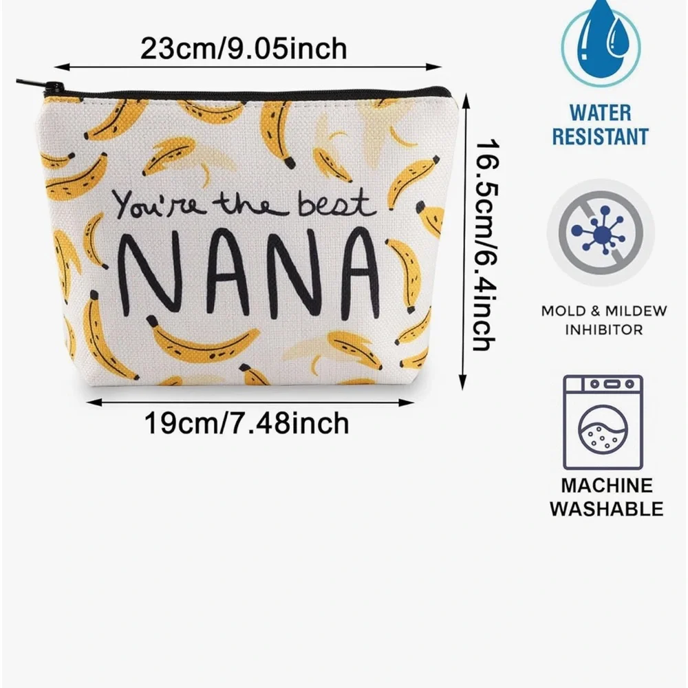 Nana Makeup Bag with Zipper NIP -